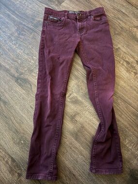 Zoo York Boys Burgundy Skinny Jeans